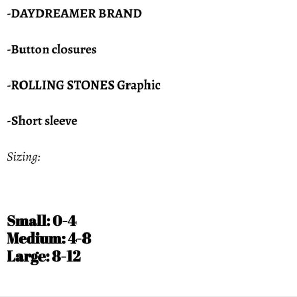 Free‎ People Daydreamer Rolling Stones Band Concert Music tee sz XL NWT - Picture 14 of 14